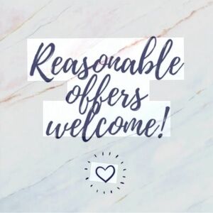 Reasonable Offers Welcome Sign with Heart